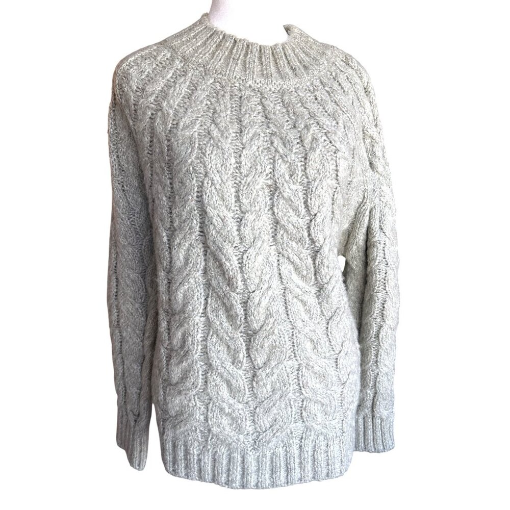 Hatley Dylan Sweater Chunky Cable Knit Moss Green NWOT‎ Classic Design Preppy